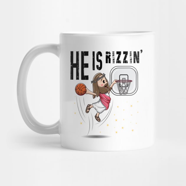 He Is Rizzin Funny Jesus Playing Basketball by ArticArtac